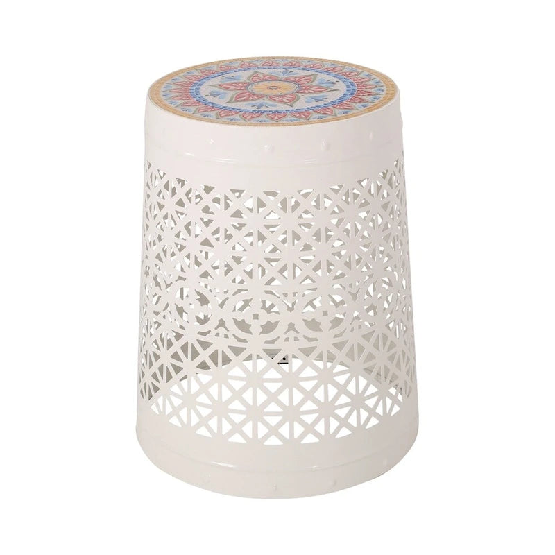Table d'appoint en métal ajouré