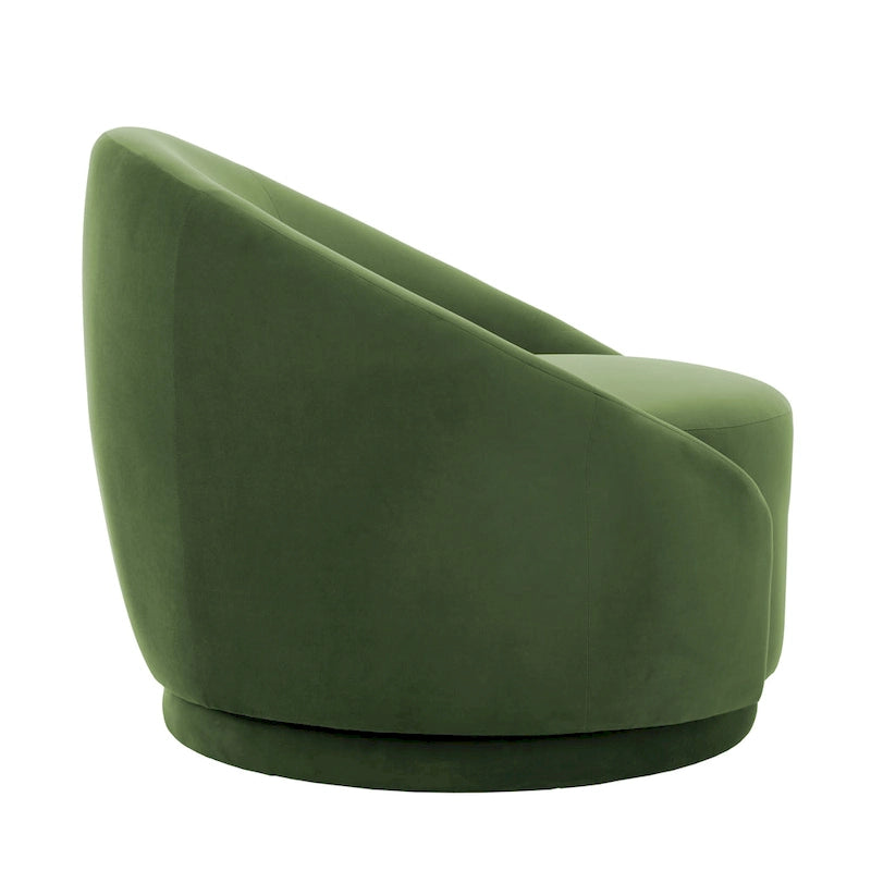 Fauteuils d'appoint pivotants en velours bouclé