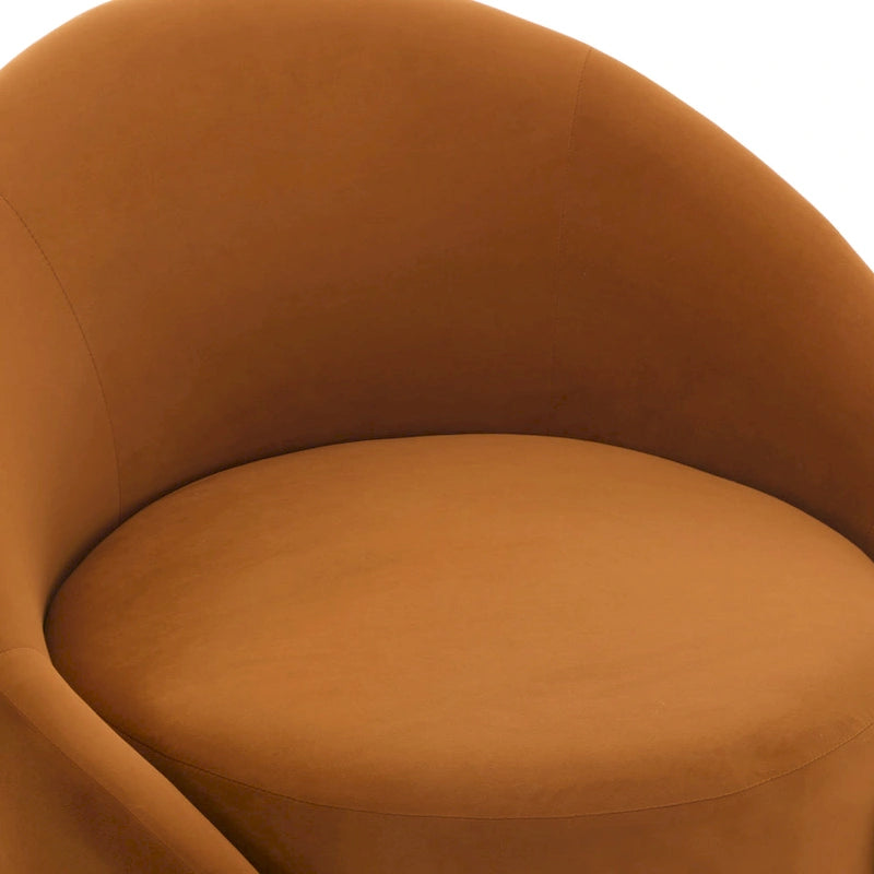 Fauteuils d'appoint pivotants en velours bouclé