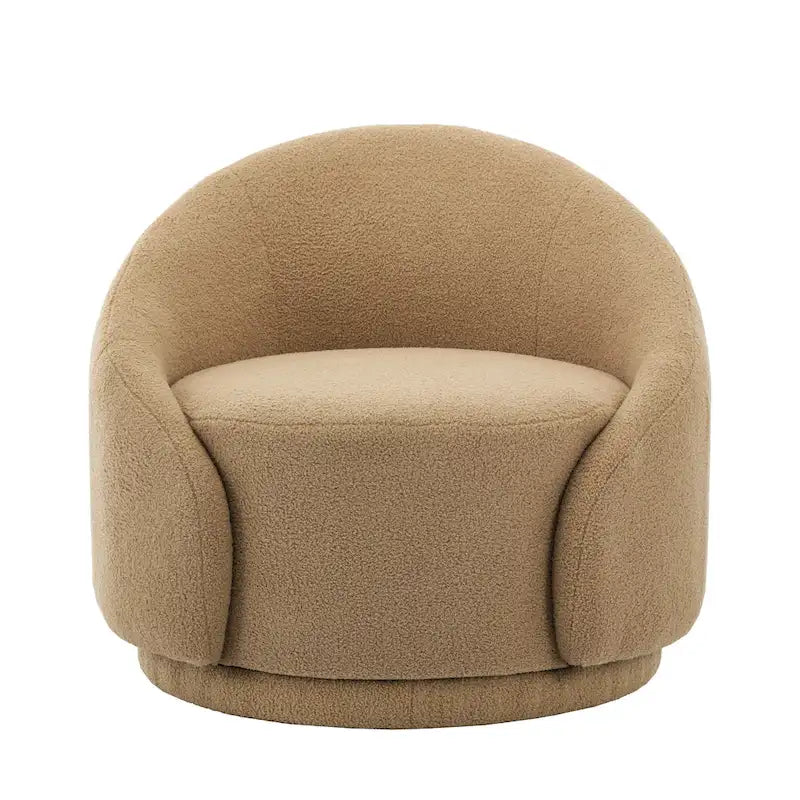 Fauteuils d'appoint pivotants en velours bouclé