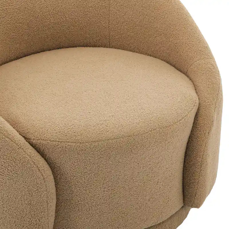 Fauteuils d'appoint pivotants en velours bouclé