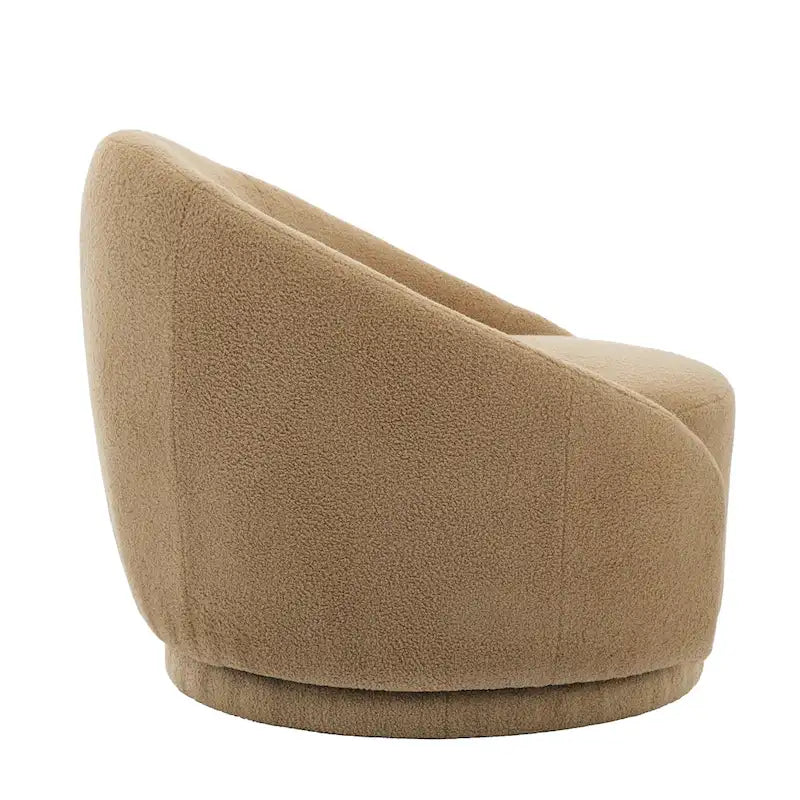 Fauteuils d'appoint pivotants en velours bouclé