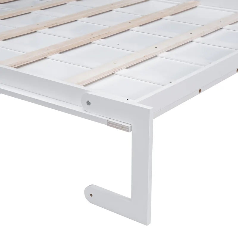 Lit escamotable mural blanc Queen moderne avec coussin