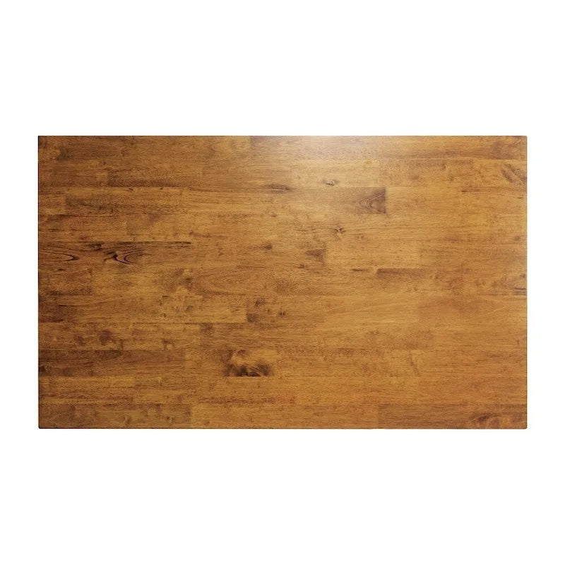 Table à manger en bois massif de qualité commerciale avec piètement tréteau