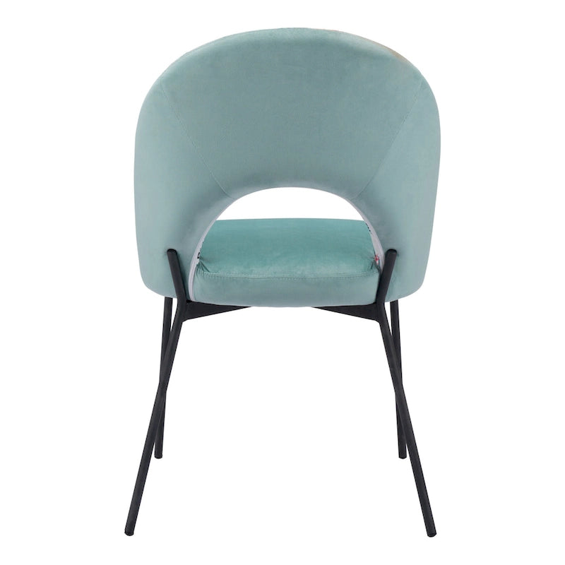 Chaise de salle à manger imprimé multicolore et vert - 54 x 84