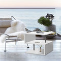 Table d'appoint ou table basse en S à 3 niveaux avec étagère de rangement - 52,6 cm (H) x 43,9 cm (L) x 37,8 cm (P)