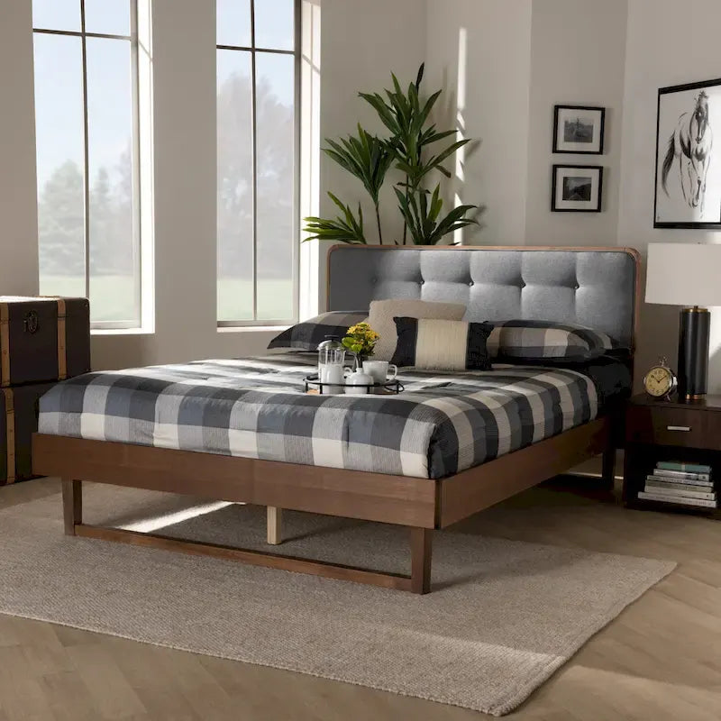 Lit plateforme Mid-Century Modern