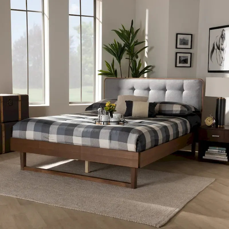 Lit plateforme Mid-Century Modern