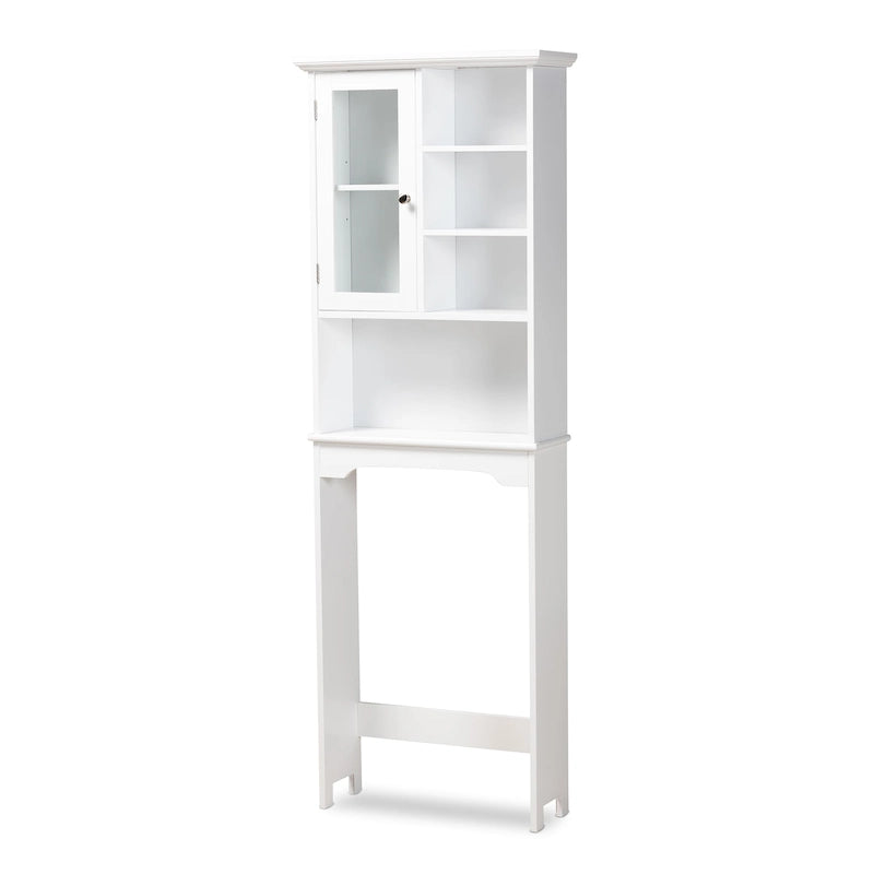Meuble de rangement en bois pour toilettes