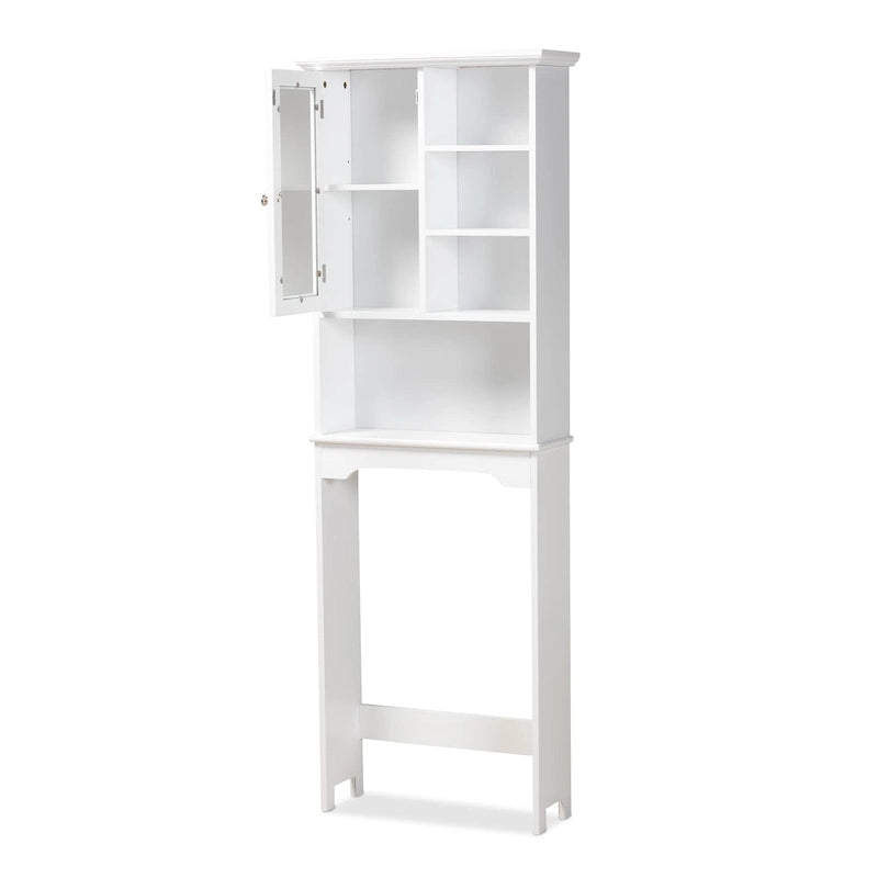 Meuble de rangement en bois pour toilettes
