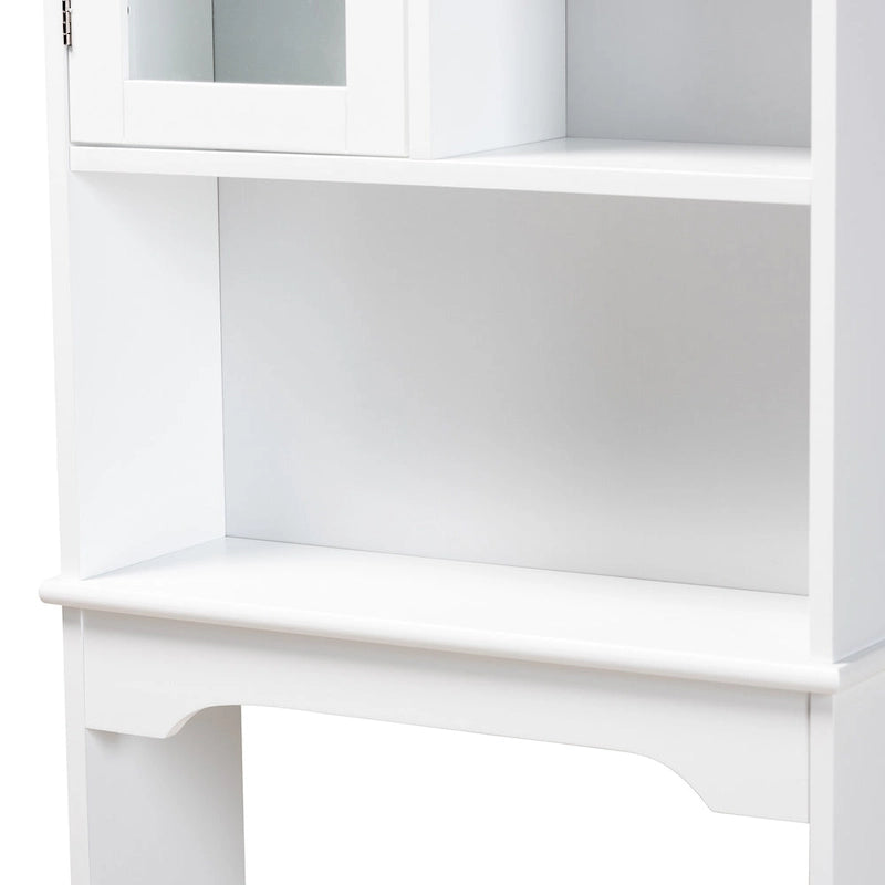 Meuble de rangement en bois pour toilettes