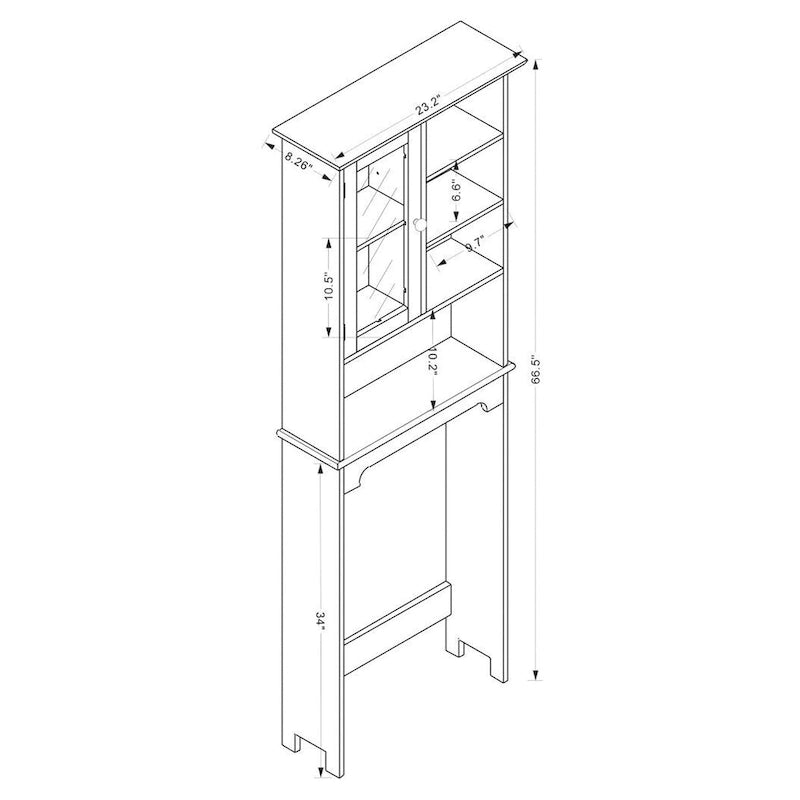 Meuble de rangement en bois pour toilettes