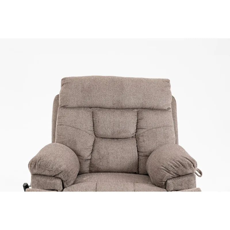 Fauteuil inclinable releveur électrique de massage et chauffant, double motorisation, inclinable électrique avec porte-gobelets et poches latérales, 180 kg