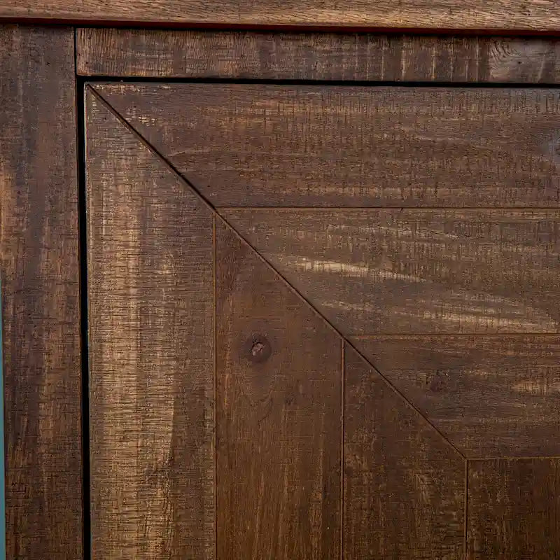 Meuble de rangement 2 portes style bois avec étagères