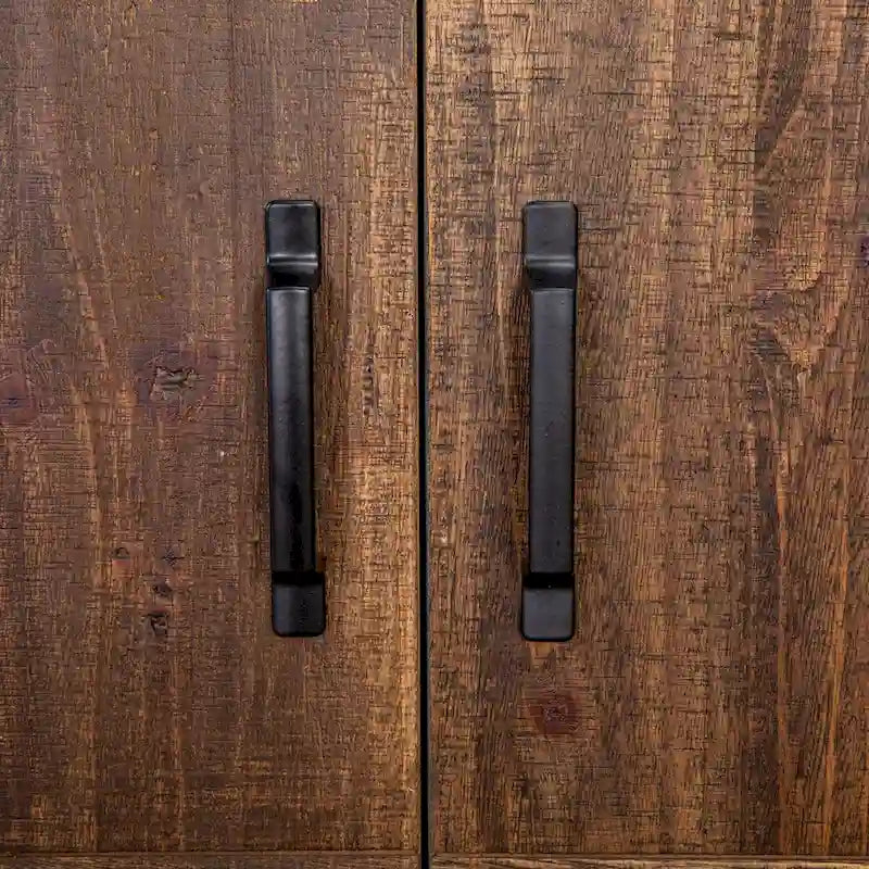 Meuble de rangement 2 portes style bois avec étagères
