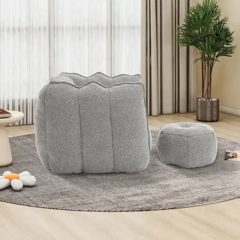 Fauteuils canapé pouf paresseux pour adultes avec ottoman