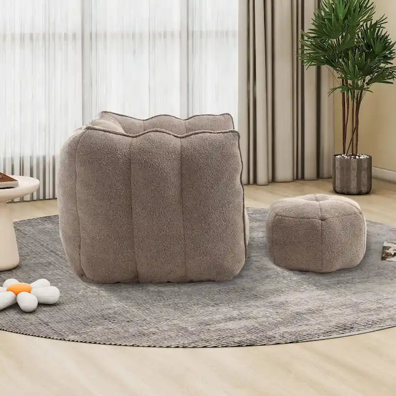 Fauteuils canapé pouf paresseux pour adultes avec ottoman