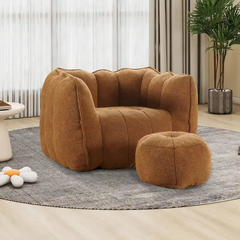 Fauteuils canapé pouf paresseux pour adultes avec ottoman