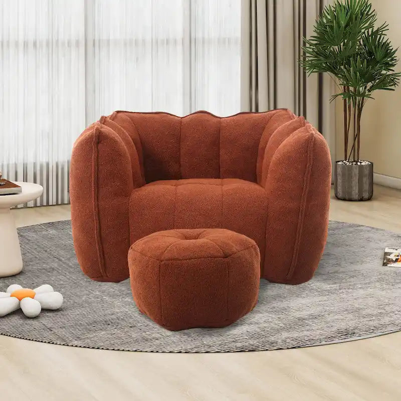 Fauteuils canapé pouf paresseux pour adultes avec ottoman